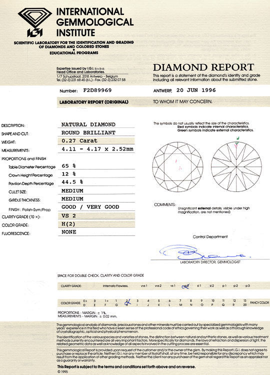 Foto 9 - Diamant 0,27ct Brillant IGI Gutachten, Wesselton Weiss, D6048