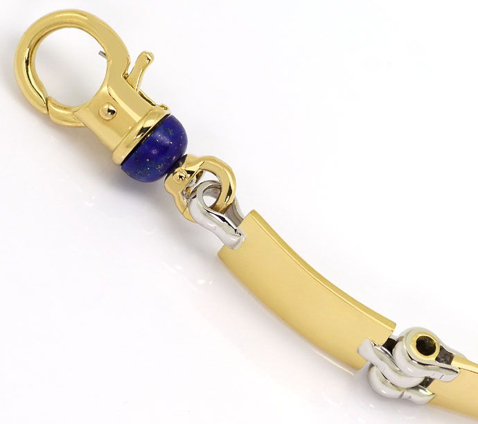 Foto 2 - Gold-Armband 18K mit Lapislazuli im Karabinerverschluss, K2691