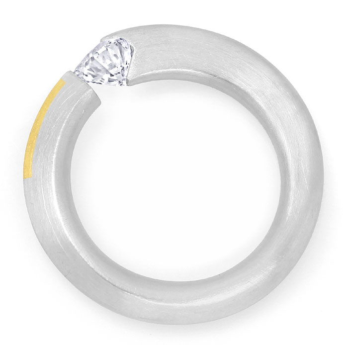 Foto 4 - Bunz Ring 0,72ct River D lupenrein Herz Diamant, Platin, R3630