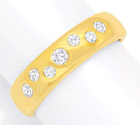 Foto 1 - Gold-Bandring mit 7 Diamanten, Brillanten, River, S3887