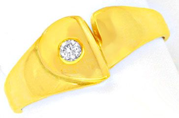 Foto 1 - Diamant-Designer-Ring Gelbgold 0,07ct Brillant, S6069